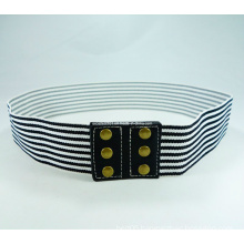 Stripe Women Elastic Waist Belt